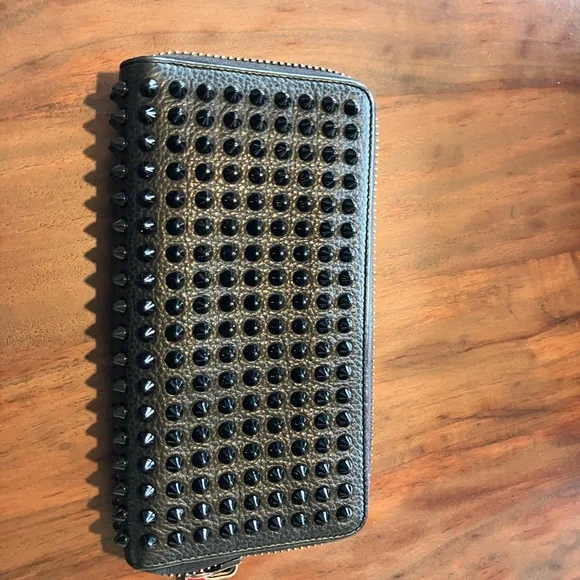 Christian Louboutin Black Studded Wallet - Picture 3 of 10